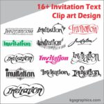 Invitation Text Clip art Design