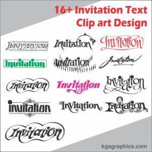 Invitation Text Clip art Design