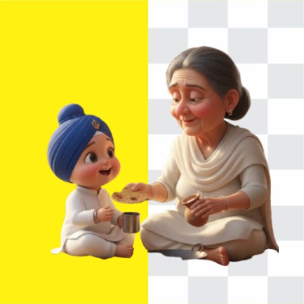 Punjabi Cute Sikh Boy & Dadi