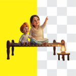 Punjabi Cute Boy & Maa With Bed