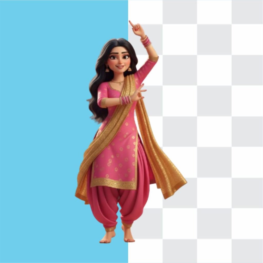 Punjabi Girl Wear Beautifull Pink Shuit