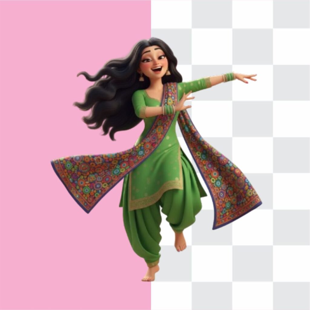 Punjabi Girl Wear Beautifull Green Shuit