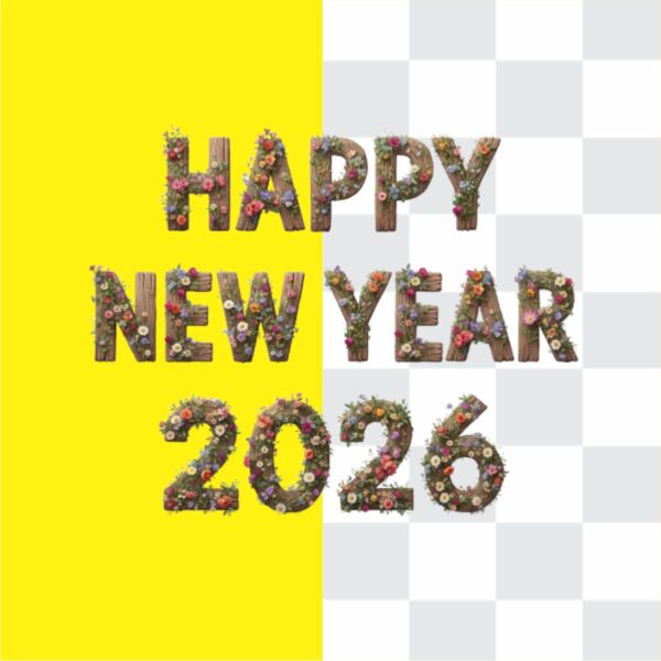 Happy New Year 2026 Wooden Style