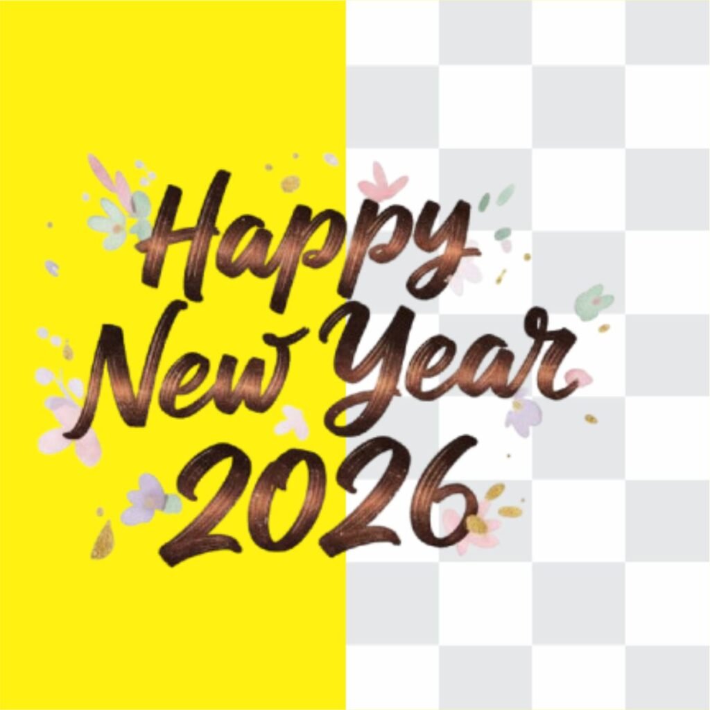 Happy New Year 2026 Best Calligraphy Png