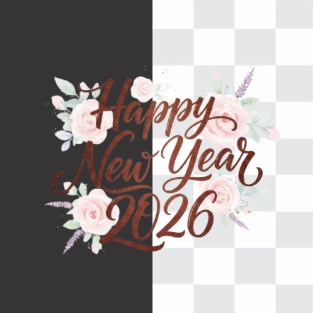 Happy New Year 2026 With Flowers