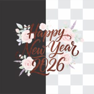 Happy New Year 2026 With Flowers
