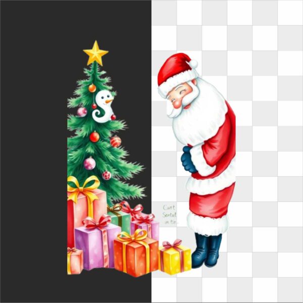 Marry Crismistmas With Santa & Tree