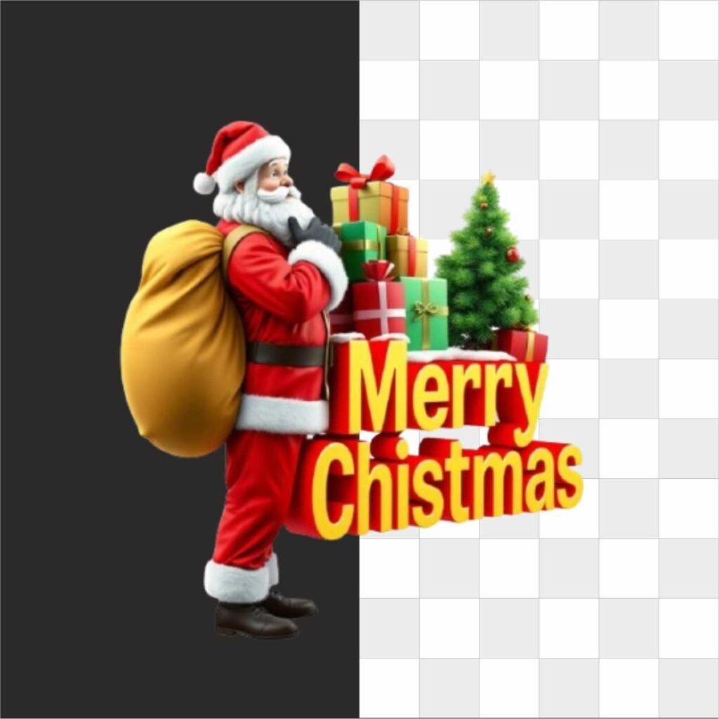 Marry Crismistmas Santa With Gift