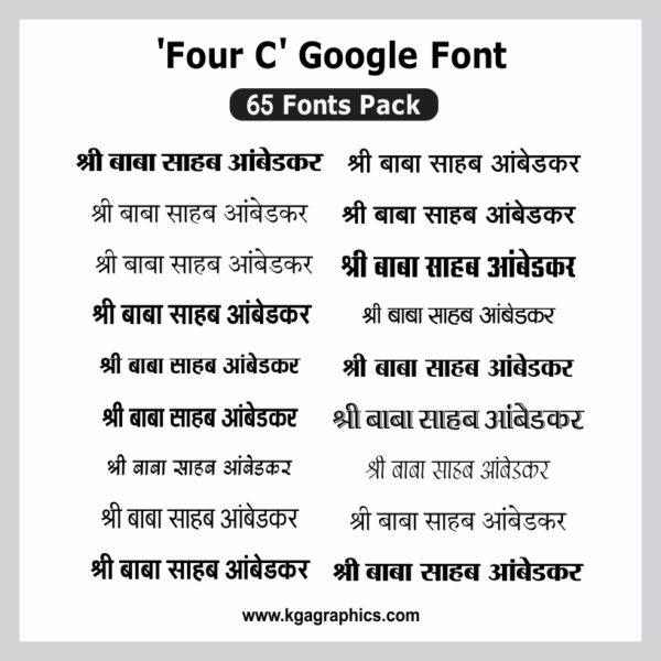 Four c Google Fonts Pack