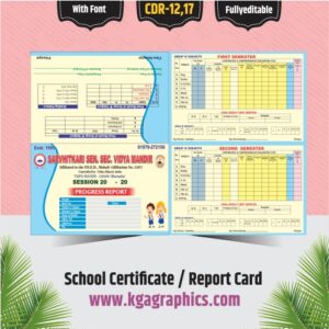 School Certificate & Progress Card Design