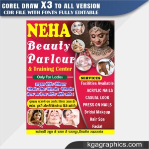 Beauty Parlour Standing Banner Design