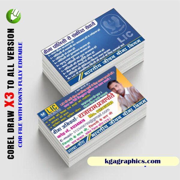 LIC Advisor Visiting Card Design