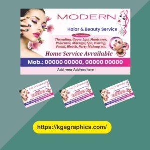 Beauty Parlor & Saloon Business Card design