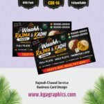 Rajmah Chawal Plate & Tiffan Business Card