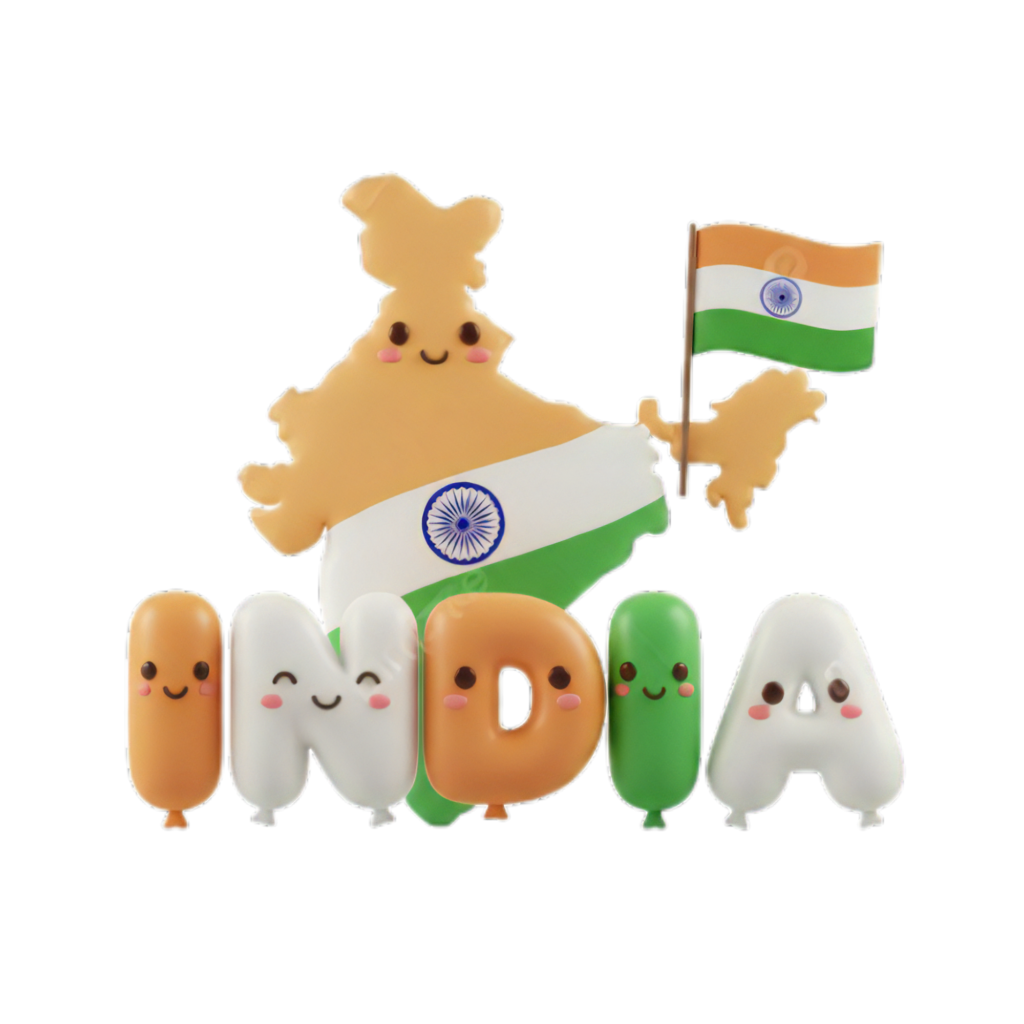 India With Flag Best Png Image